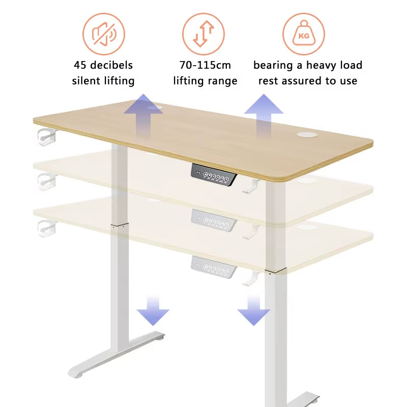 Height Adjustable Desk Motion Electric Sit Stand up down Computer Table Modern Lift Motorized Gaming Desktop Home Office Desks